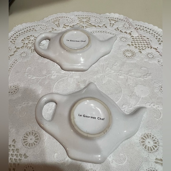 White Ceramic Tea Bag or Spoon 🥄 Rest from Le Gourmet Chef - Picture 2 of 2